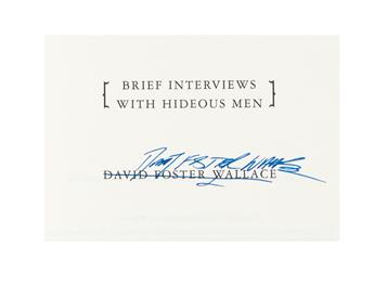 WALLACE, DAVID FOSTER. Brief Interviews With Hideous Men.